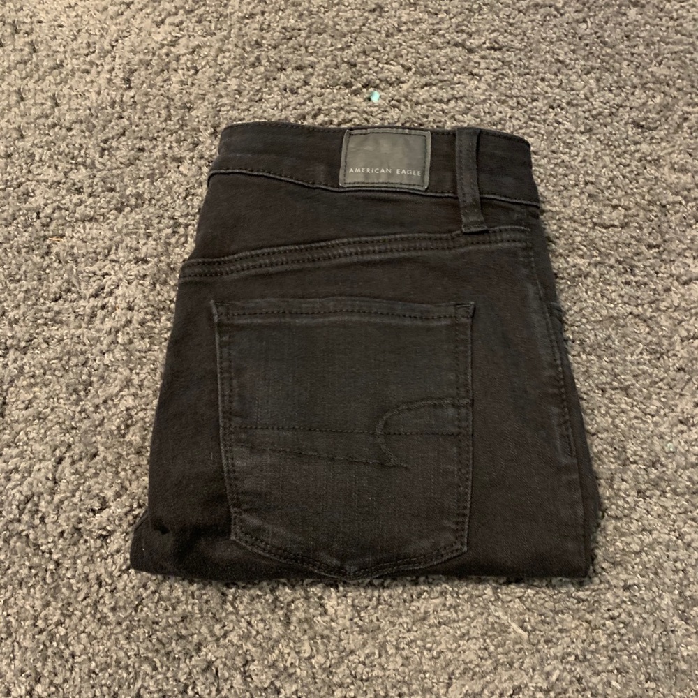 Black american eagle non ripped jeans